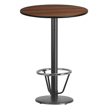 Round Laminate Table, Laminate, Wood Grain MPN:XU-RD-30-WALTB-TR18B-3CFR-GG