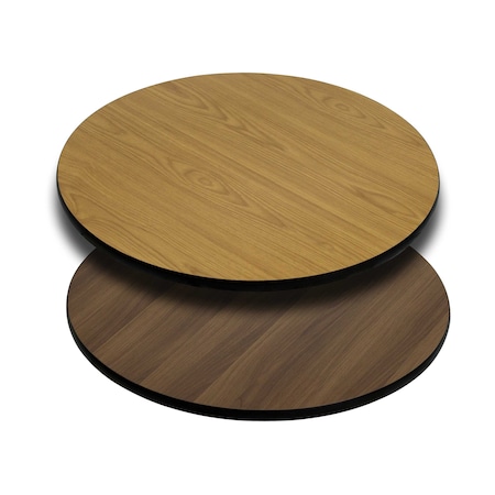 Round Round Table Top with Natural or Walnut R, 30