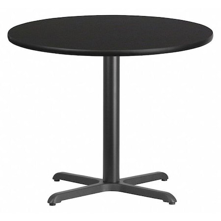 Round Laminate Table Top, Black MPN:XU-RD-36-BLKTB-T3030-GG