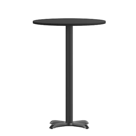 Round Laminate Table Top, Laminate Top, Wood Grain MPN:XU-RD-36-BLKTB-T3030B-GG