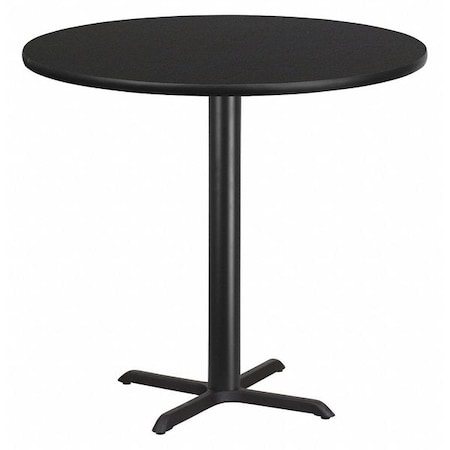 Round Laminate Table Top, Laminate Top, Wood Grain MPN:XU-RD-42-BLKTB-T3333B-GG