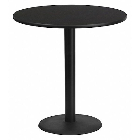 Round Laminate Table Top, Laminate Top, Wood Grain MPN:XU-RD-42-BLKTB-TR24B-GG