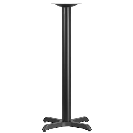 Beverly 22'' x 22'' Restaurant Table X-Base with 3'' Dia. Bar Height Column MPN:XU-T2222-BAR-GG