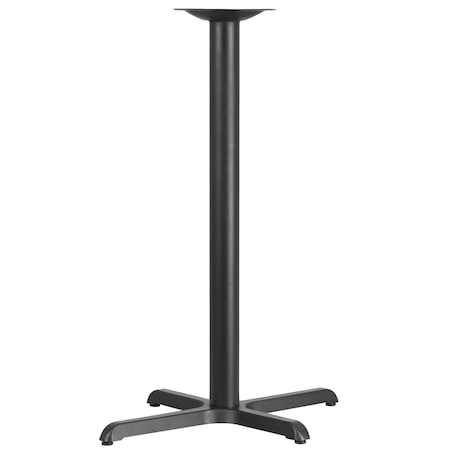 Beverly 23.5'' x 29.5'' Restaurant Table X-Base with 3'' Dia. Bar Height Column MPN:XU-T2230-BAR-GG