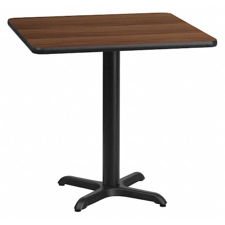 Square Laminate Table, Laminate Top, Wood Grain MPN:XU-WALTB-2424-T2222-GG