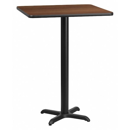 Square Laminate Table, Laminate Top, Wood Grain MPN:XU-WALTB-2424-T2222B-GG