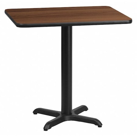 Rectangle Walnut Table, Rectangle w/X-Base, 24