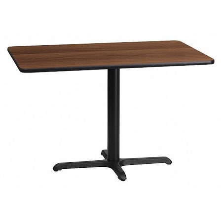 Rectangle Walnut Table, Rectangle w/X-Base, 24