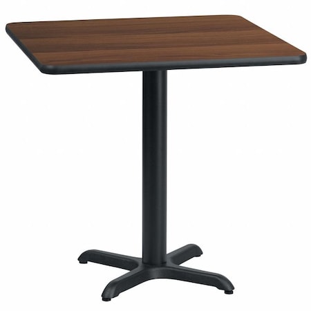 Square Laminate Table, Laminate Top, Wood Grain MPN:XU-WALTB-3030-T2222-GG