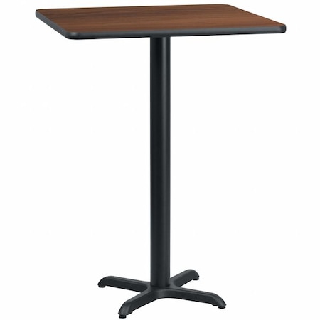 Square Laminate Table, Laminate Top, Wood Grain MPN:XU-WALTB-3030-T2222B-GG