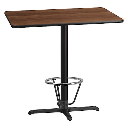 Rectangle Walnut, Laminate Table-X-Base, 30