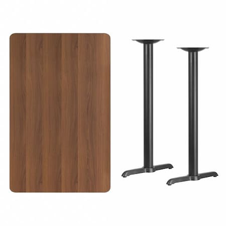 Rectangle Walnut Table, Rectangle w/T-Base, 30