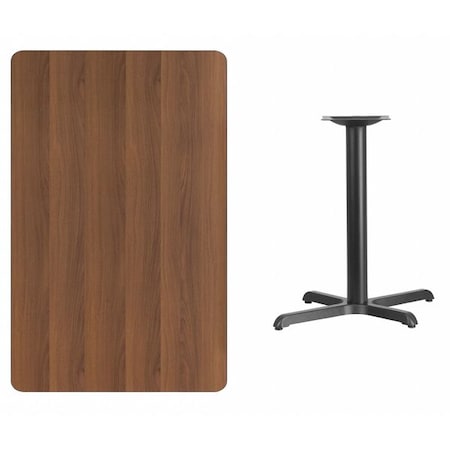 Rectangle Walnut Table, Rectangle w/X-Base, 30