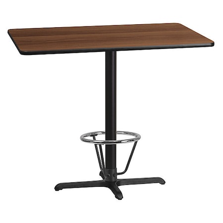Rectangle Laminate Table, Laminate, Wood Grain MPN:XU-WALTB-3048-T2230B-3CFR-GG