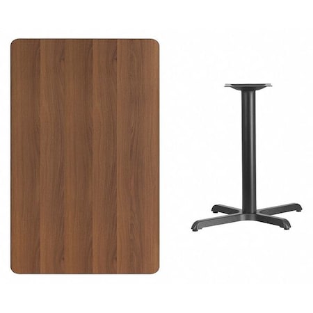 Rectangle Walnut Table, Rectangle w/X-Base, 30