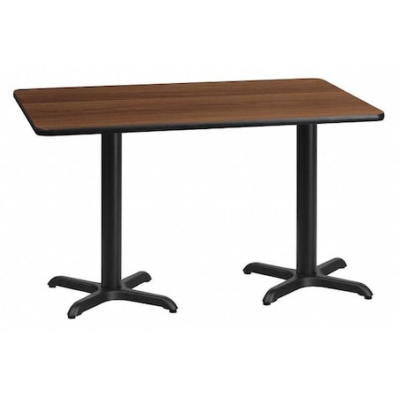 Rectangle Walnut Table, Rectangle w/X-Base, 30