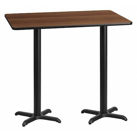 Rectangle Walnut Table, Rectangle w/X-Base, 30