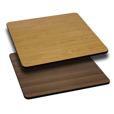 Square Table Top with Natural or Walnut, 30