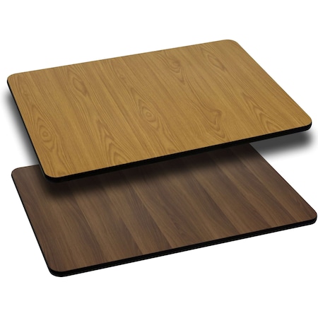 Natural/Walnut Reversible Top, 30 x 60 MPN:XU-WNT-3060-GG