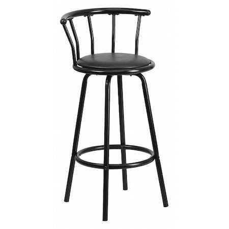 Swivel Barstool, Mtl, Crown Back, Blk Seat MPN:YB-Y-J909-KD-GG