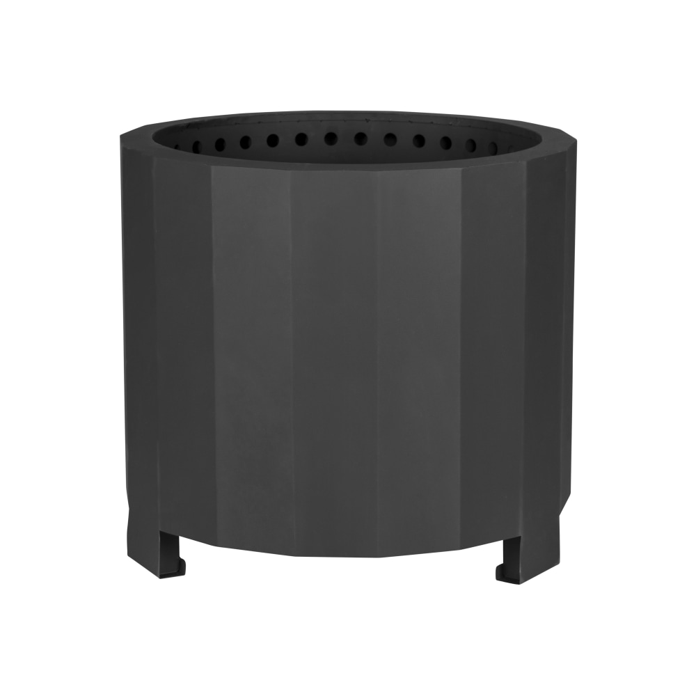 Flash Furniture Titus Commercial Grade Smokeless Outdoor Firepit With Waterproof Cover, 17-3/4inH x 19-1/2inW x 19-1/2inD, Black MPN:HYB22012PC195BK