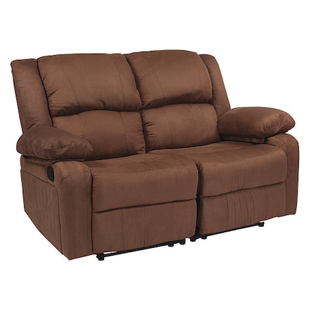 Harmony Brown Microfiber Recliner Loveseat MPN:BT-70597-LS-BN-MIC-GG