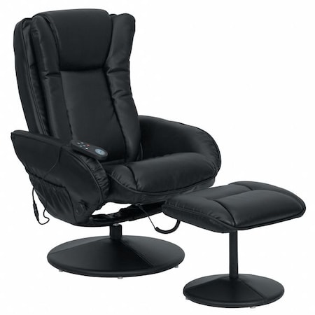 Black LeatherSoft Massaging Recliner w/Side Pocket MPN:BT-7672-MASSAGE-BK-GG