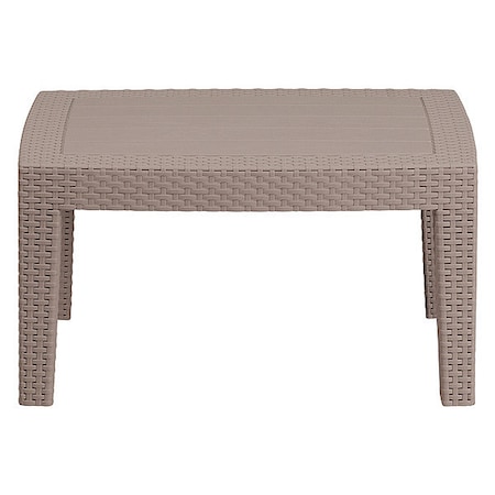Seneca Light Gray Faux Rattan Coffee Table MPN:DAD-SF2-T-GG