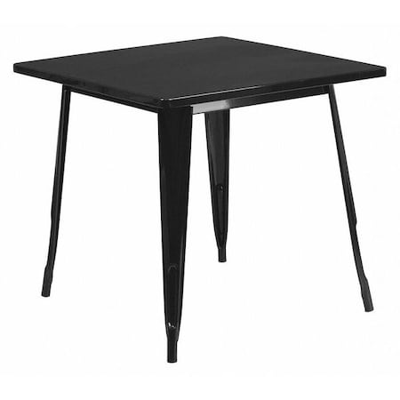 Black Metal Table, 31.5SQ MPN:ET-CT002-1-BK-GG