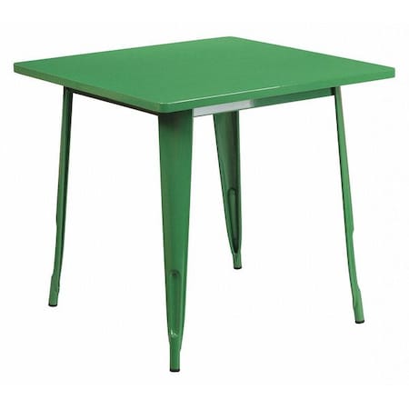 Green Metal Table, 31.5SQ MPN:ET-CT002-1-GN-GG