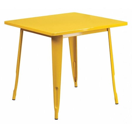 Yellow Metal Table, 31.5SQ MPN:ET-CT002-1-YL-GG