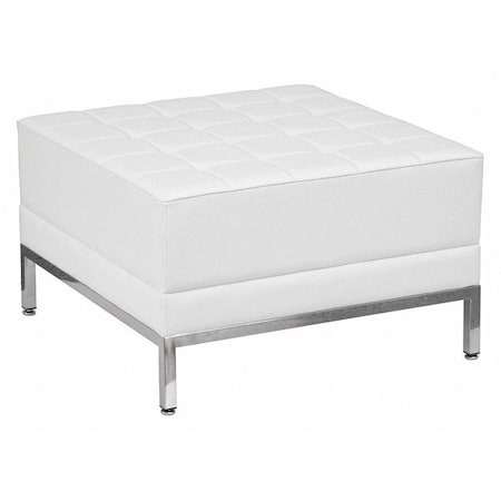 HERCULES Imagination Series Melrose White LeatherSoft Ottoman MPN:ZB-IMAG-OTTOMAN-WH-GG