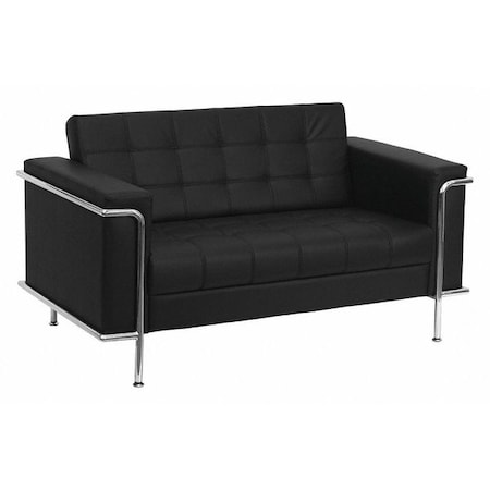 Black LeatherSoft Double Stitch Detail Loveseat MPN:ZB-LESLEY-8090-LS-BK-GG