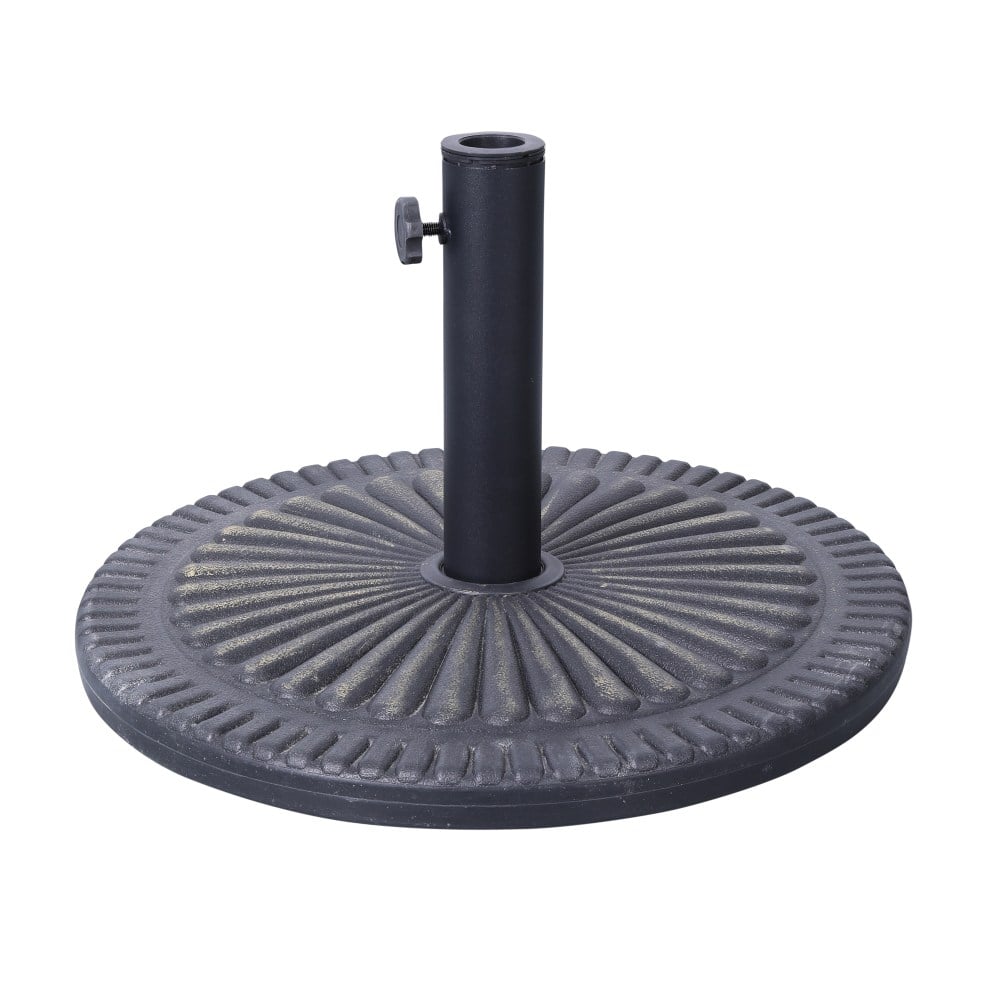 Flash Furniture Kona Universal Cement Patio Umbrella Base with Sunburst Patterned Weatherproof Plastic Polymer Coating, Bronze MPN:GMWLB49014ABR