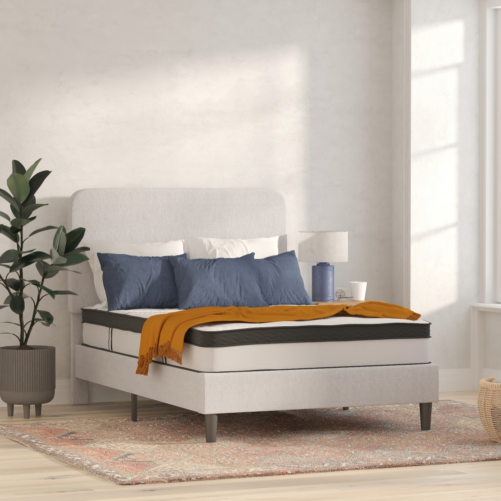 Flash Furniture Capri Hybrid Mattress, Full Size, 10inH x 54-1/4inW x 75-1/2inD, White MPN:CLE230PRF10
