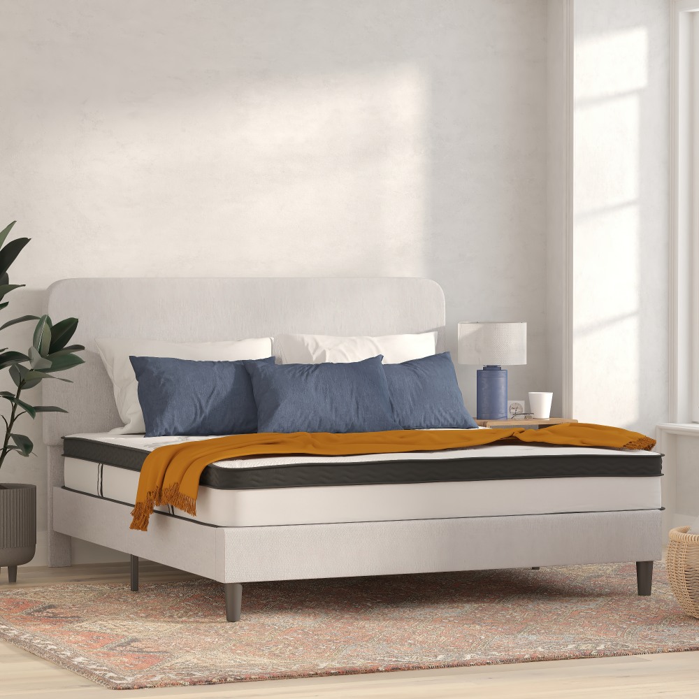 Flash Furniture Capri Hybrid Mattress, King Size, 10inH x 75-1/2inW x 81inD, White MPN:CLE230PRK10