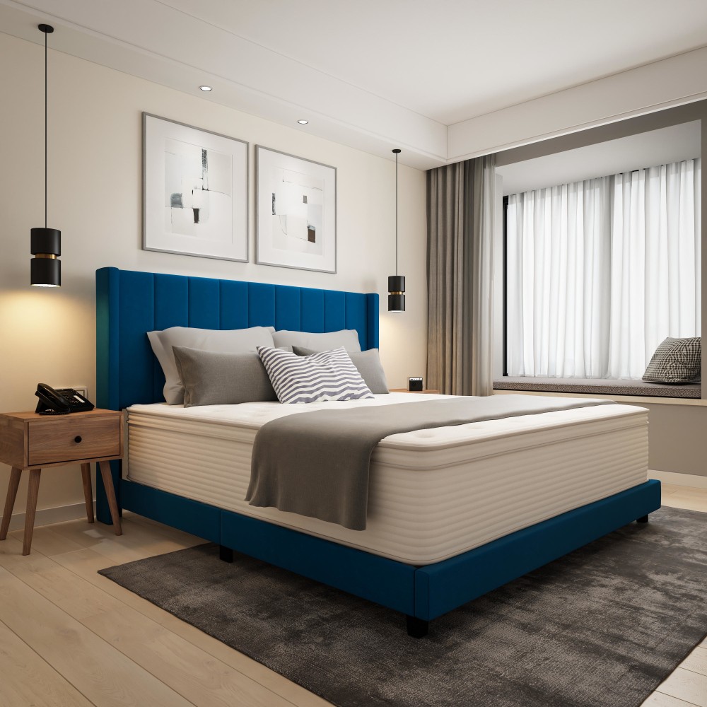 Flash Furniture Vista Hospitality-Grade Commercial Mattress In A Box, King Size, White MPN:CLLUXET23214K
