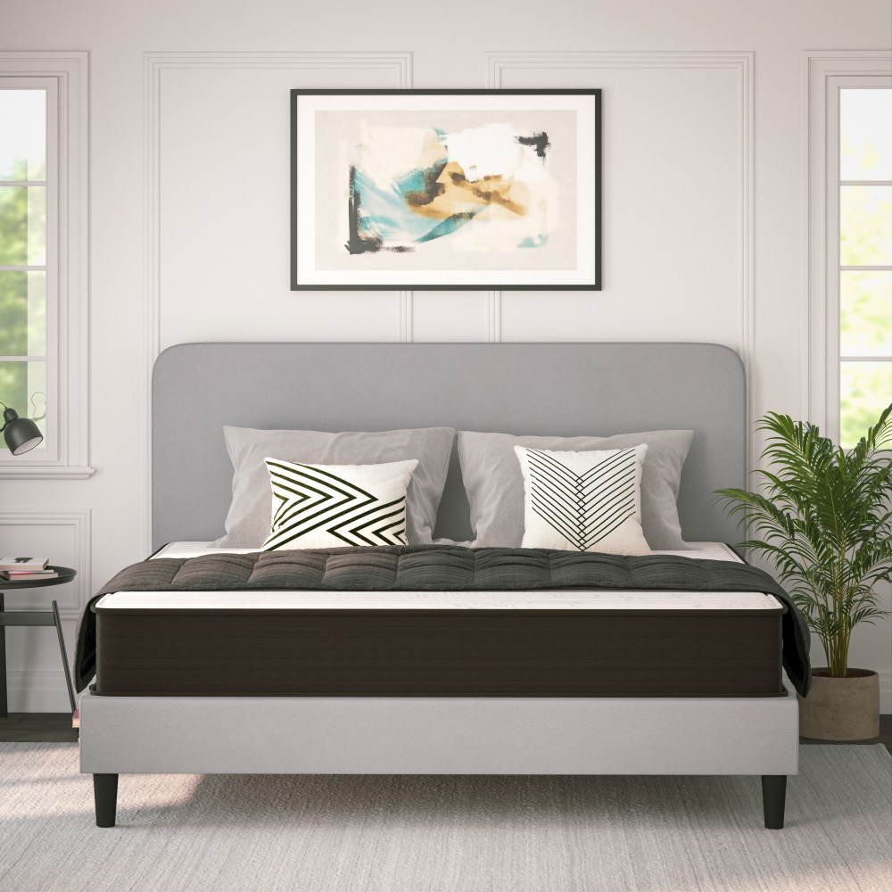 Flash Furniture Dream CertiPur-US Certified Hybrid Mattress, King, 10inH x 76inW x 80inL, White/Gray MPN:DRE230PRK10GY