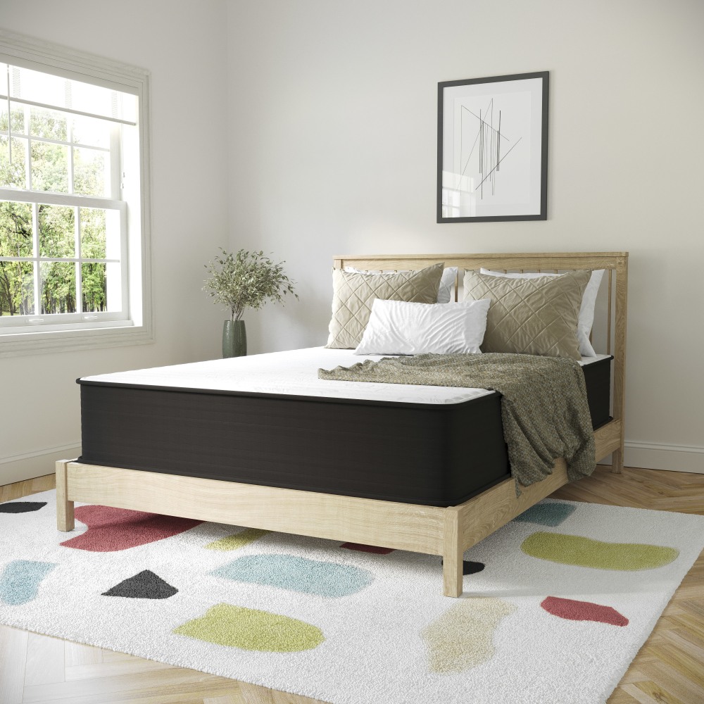 Flash Furniture Dream CertiPur-US Certified Hybrid Mattress, Queen, 12inH x 60inW x 80inL, White/Gray MPN:DRE230PRQ12GY