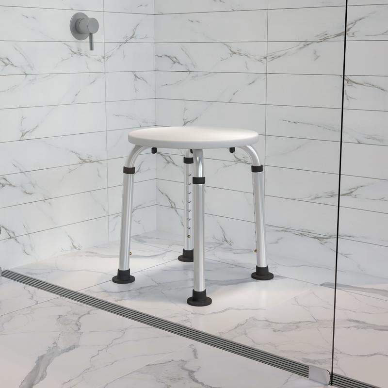 Flash Furniture HERCULES Series Adjustable Shower Stool, White MPN:DCHY3400LWH