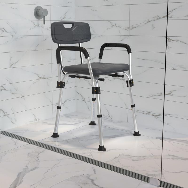 Flash Furniture HERCULES Series Adjustable Bath And Shower Chair, Gray MPN:DCHY3520LGRY