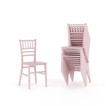 HERCULES 10 Pack Child ' s Pink Resin Party and Event Chiavari Chair for Commercial & Residential Use MPN:10-LE-L-7K-PK-GG