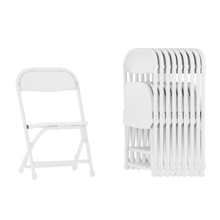 Kids White Plastic Folding Chair, PK10 MPN:10-Y-KID-WH-GG