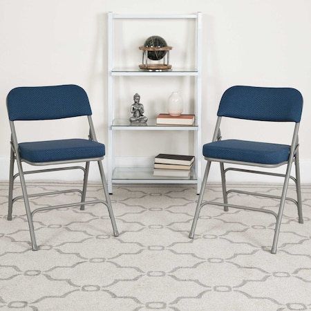 Navy Fabric Folding Chair, PK2 MPN:2-AW-MC320AF-NVY-GG