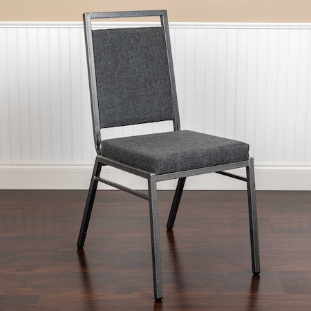 Dark Gray Banquet Chair, PK2 MPN:2-FD-LUX-SIL-DKGY-GG