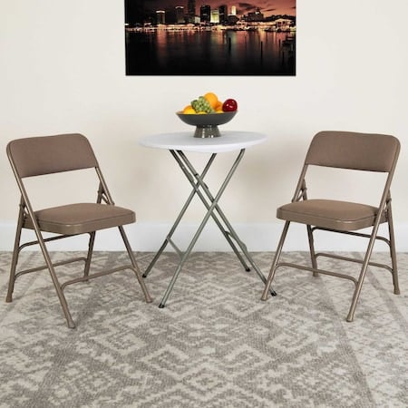 Beige Fabric Folding Chair, PK2 MPN:2-HA-MC309AF-BGE-GG