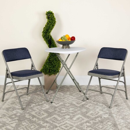 Navy Fabric Folding Chair, PK2 MPN:2-HA-MC309AF-NVY-GG