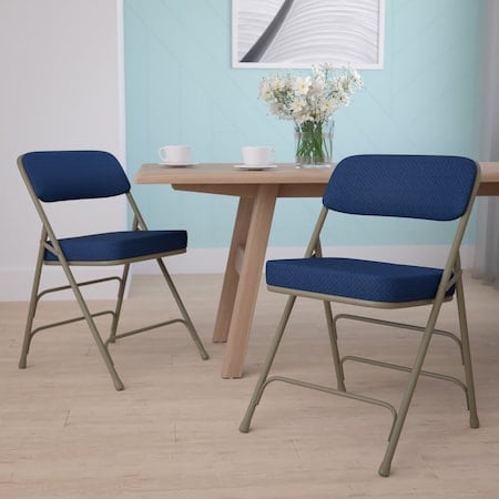 Navy Fabric Folding Chair, PK2 MPN:2-HA-MC320AF-NVY-GG