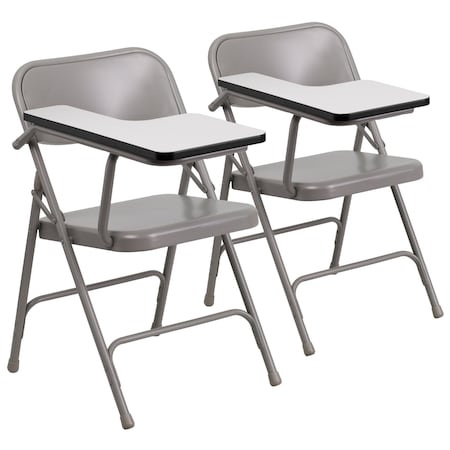 Premium Steel Folding Chair with Right Handed Tablet Arm, PK2 MPN:2-HF-309AST-RT-GG