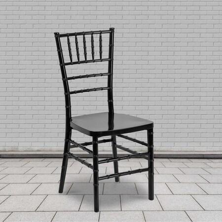 HERCULES PREMIUM Series Black Resin Stacking Chiavari Chair MPN:2-LE-BLACK-GG
